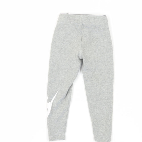 Nike Girls Grey Ankle Leggings 4 Years - Casual Comfort