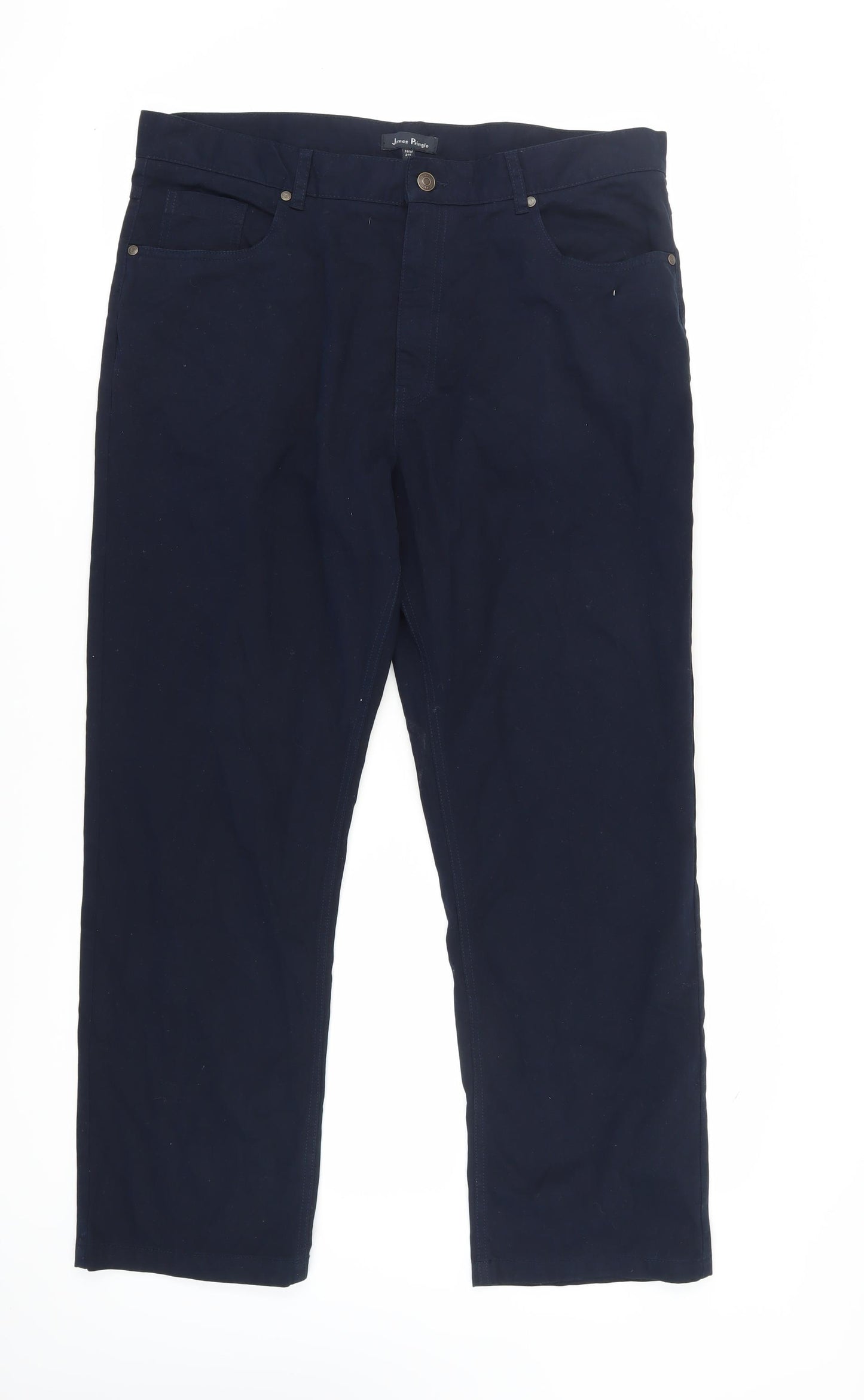 James Pringle Men's Blue Trousers Size 38 Straight Fit