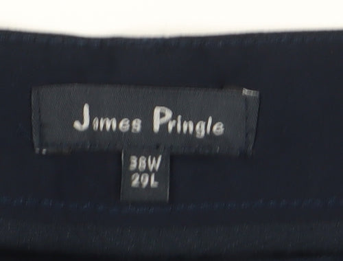 James Pringle Men's Blue Trousers Size 38 Straight Fit