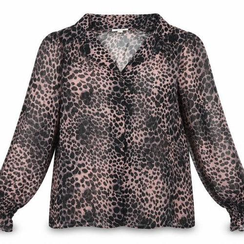 Topshop Women's Animal Print Tunic Blouse, UK 14, Multicoloured