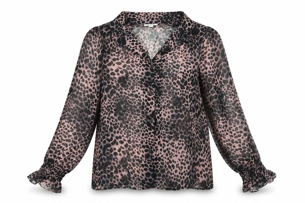 Topshop Women's Animal Print Tunic Blouse, UK 14, Multicoloured