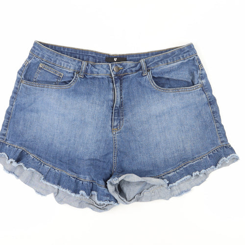 Very Women's Blue Denim Cut-Off Shorts Size 10