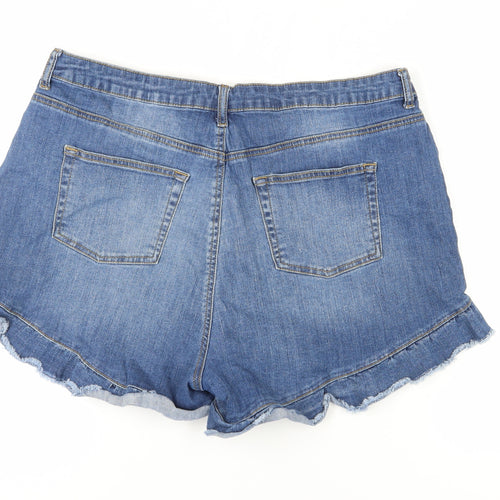 Very Women's Blue Denim Cut-Off Shorts Size 10