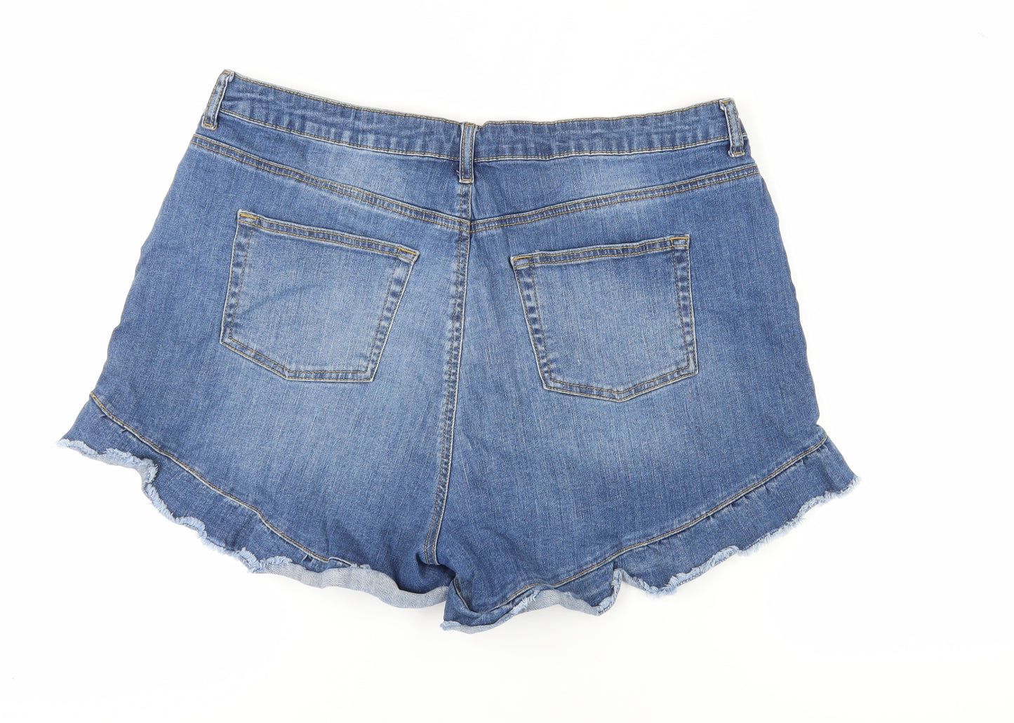 Very Women's Blue Denim Cut-Off Shorts Size 10