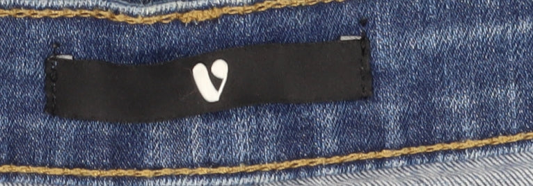 Very Women's Blue Denim Cut-Off Shorts Size 10