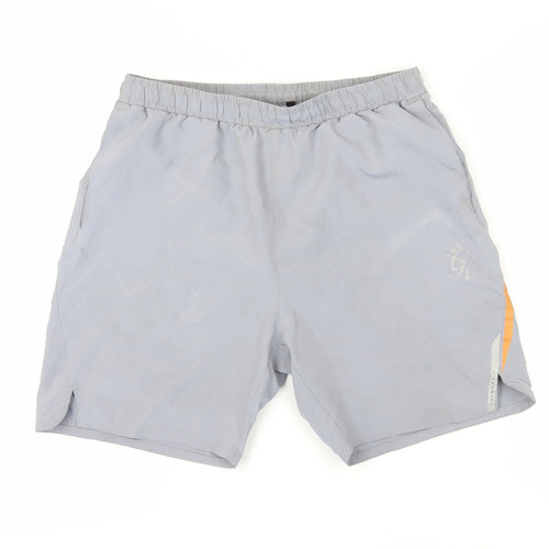 Gymring Men's Grey Athletic Shorts, Size M