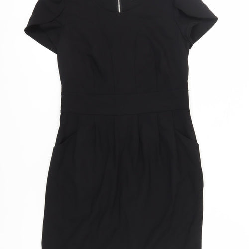 NW3 Women's Black Sheath Dress Size 10 Business