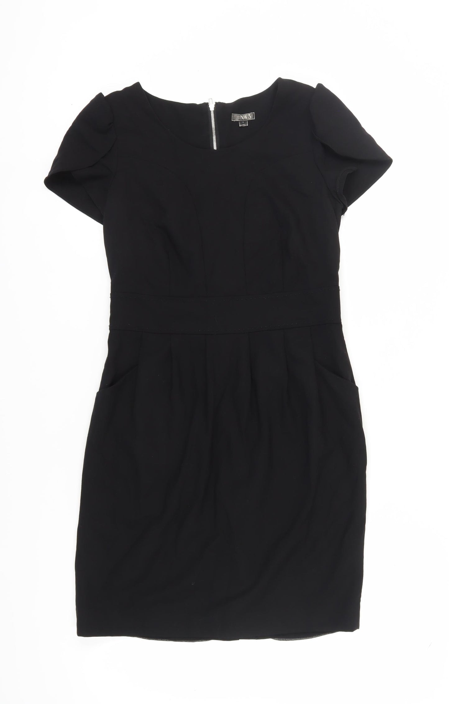 NW3 Women's Black Sheath Dress Size 10 Business