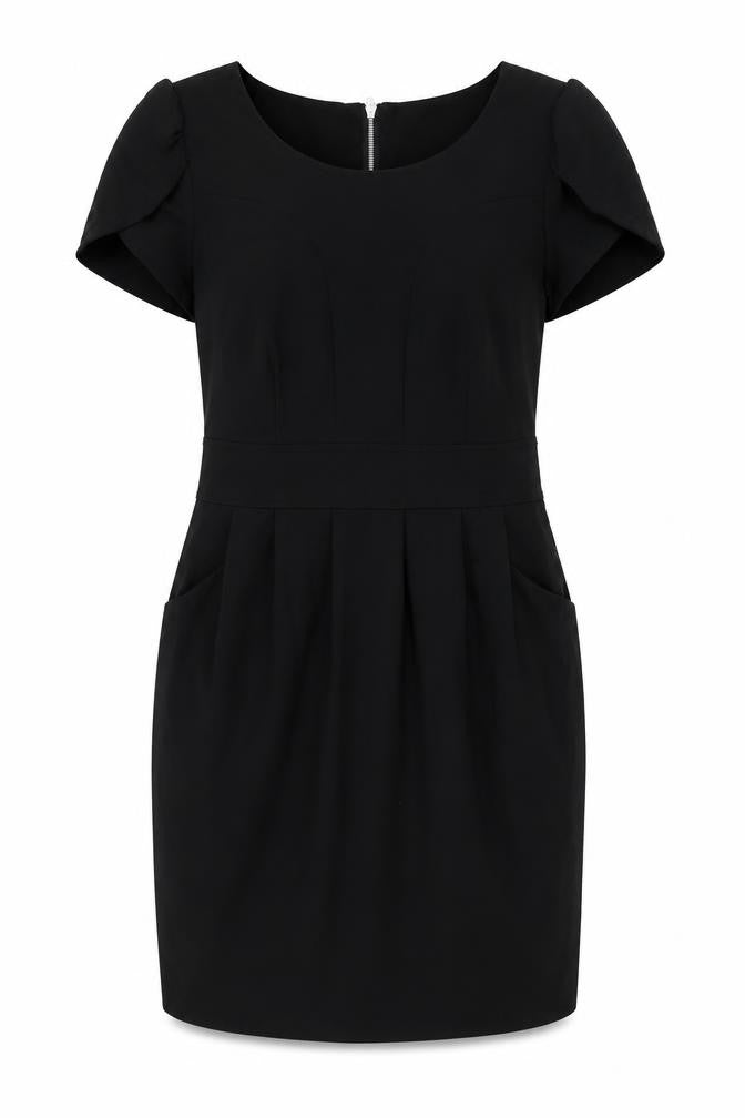Front view of NW3 Women's Black Sheath Dress, size 10, Business