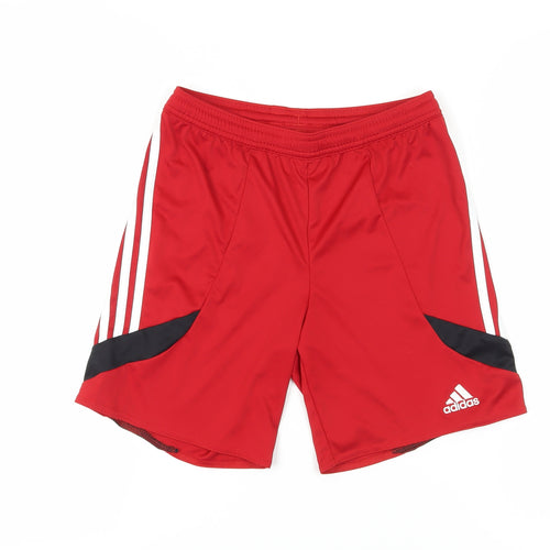 Adidas Boys Red Athletic Shorts 11-12 Years