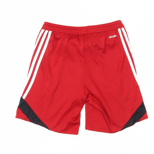 Adidas Boys Red Athletic Shorts 11-12 Years