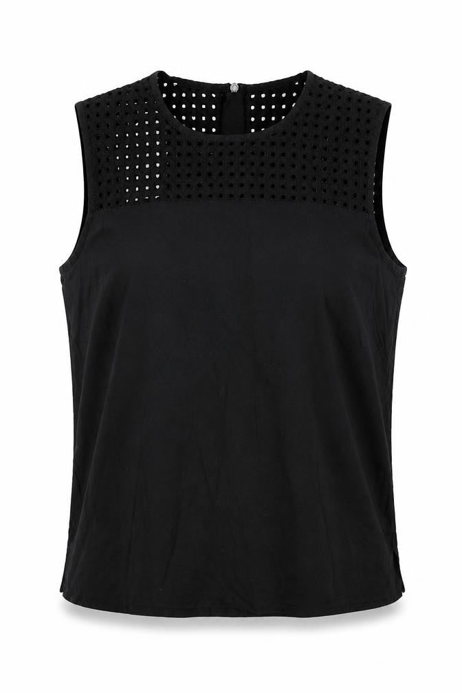 Front view of Gap Women's Black Sleeveless Blouse - S