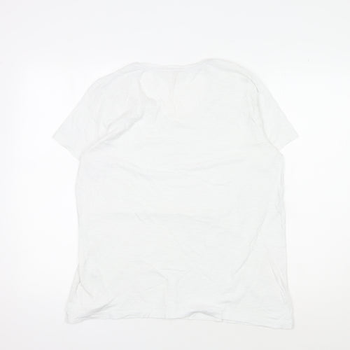 White Stuff Women's White T-Shirt Size 16