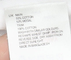 White Stuff Women's White T-Shirt Size 16