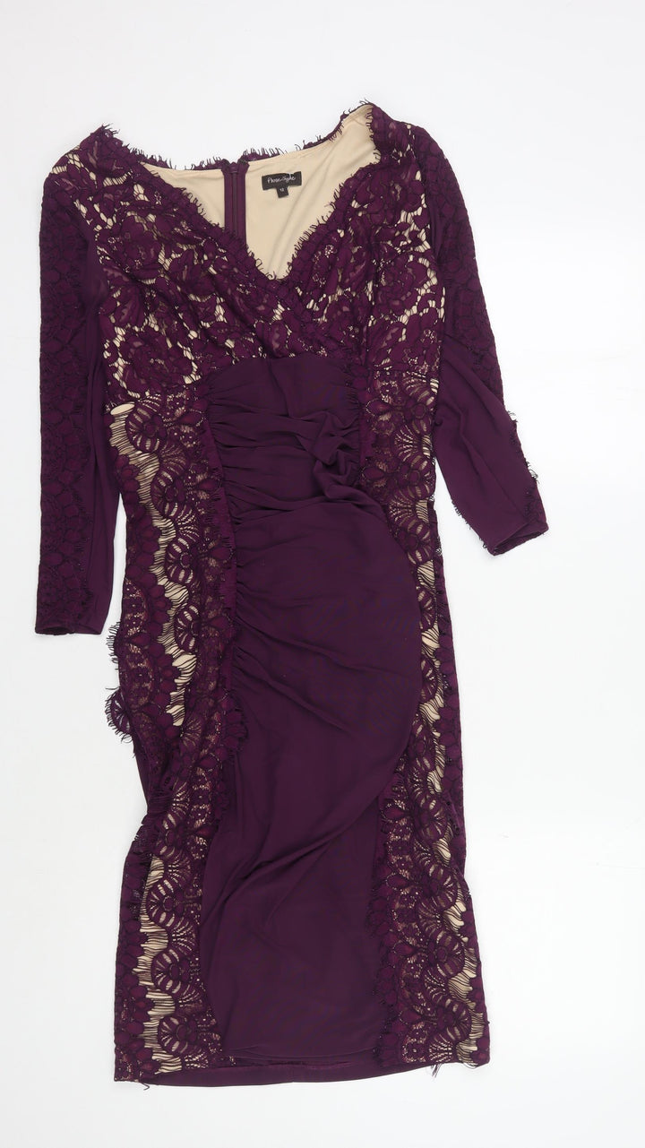 Phase Eight Women's Purple Lace Dress Size 12