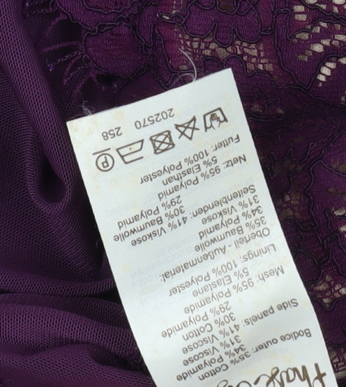 Phase Eight Women's Purple Lace Dress Size 12