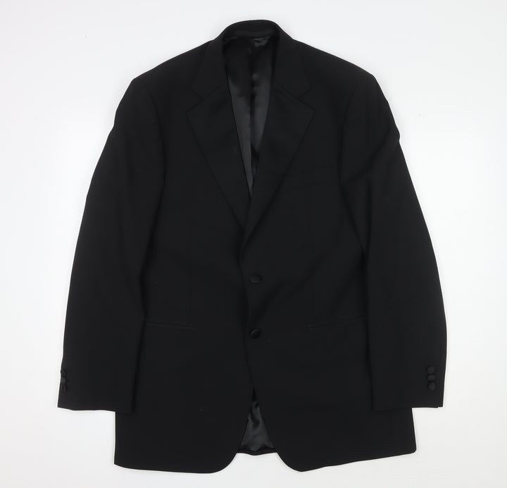 Marks and Spencer Men's Black Wool Tuxedo Blazer 40L