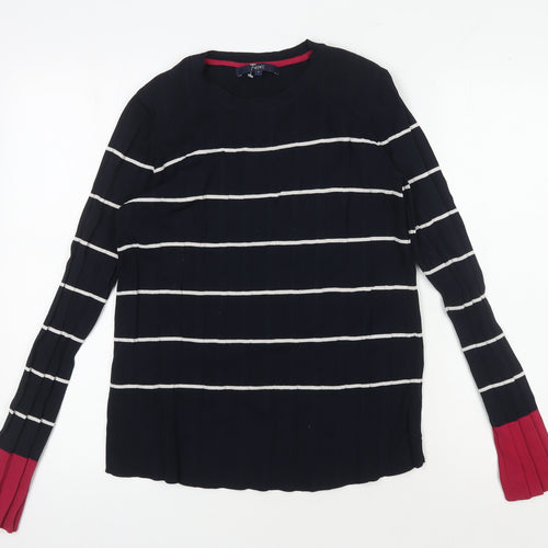 Next Women's Black Striped Pullover Jumper Size 8