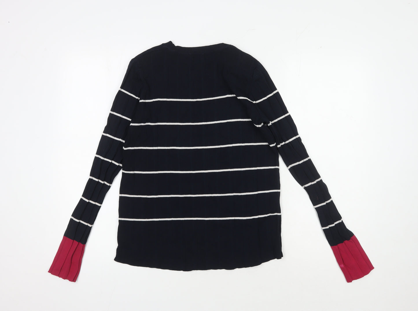 Next Women's Black Striped Pullover Jumper Size 8