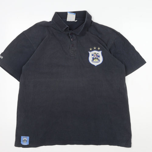 Men's Black 2XL HTFC Polo Shirt with Logo