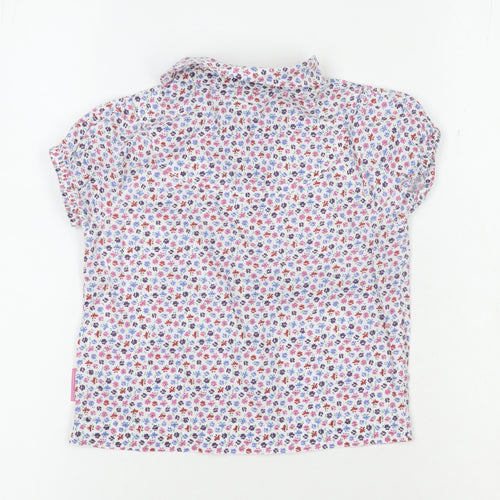 JoJo Maman Bébé Girls' Multicoloured Floral Button-Up 3-4Y Top