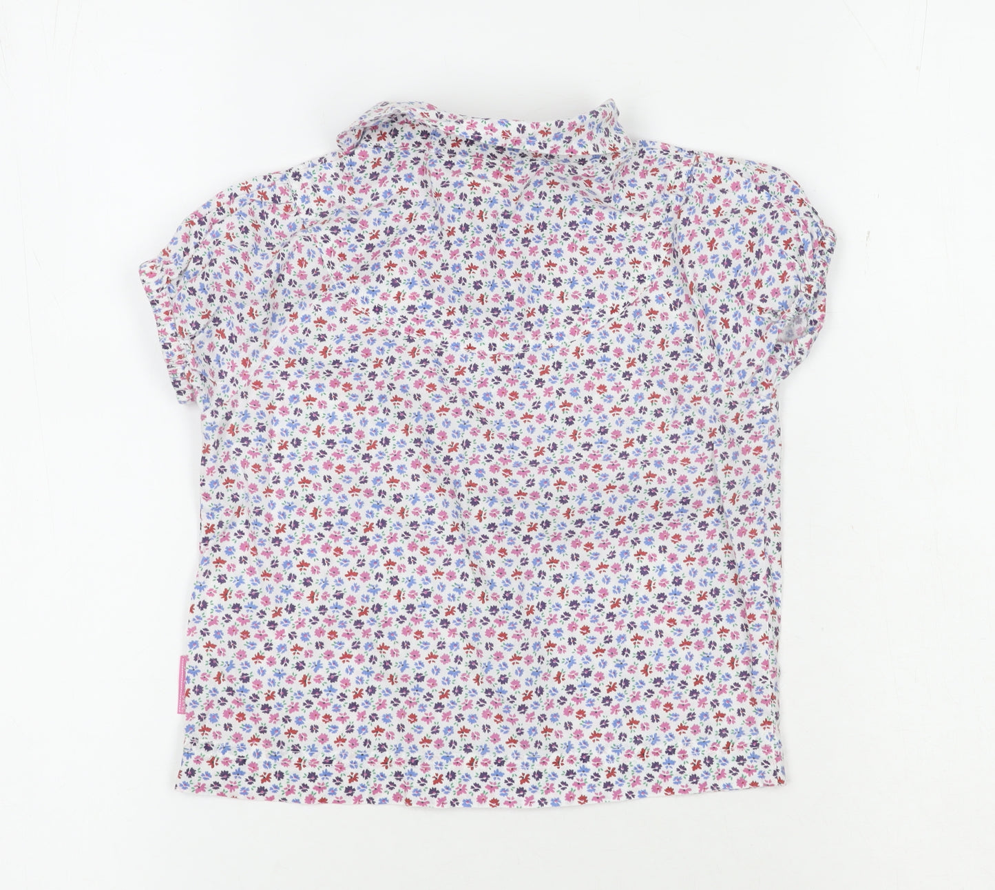 JoJo Maman Bébé Girls' Multicoloured Floral Button-Up 3-4Y Top