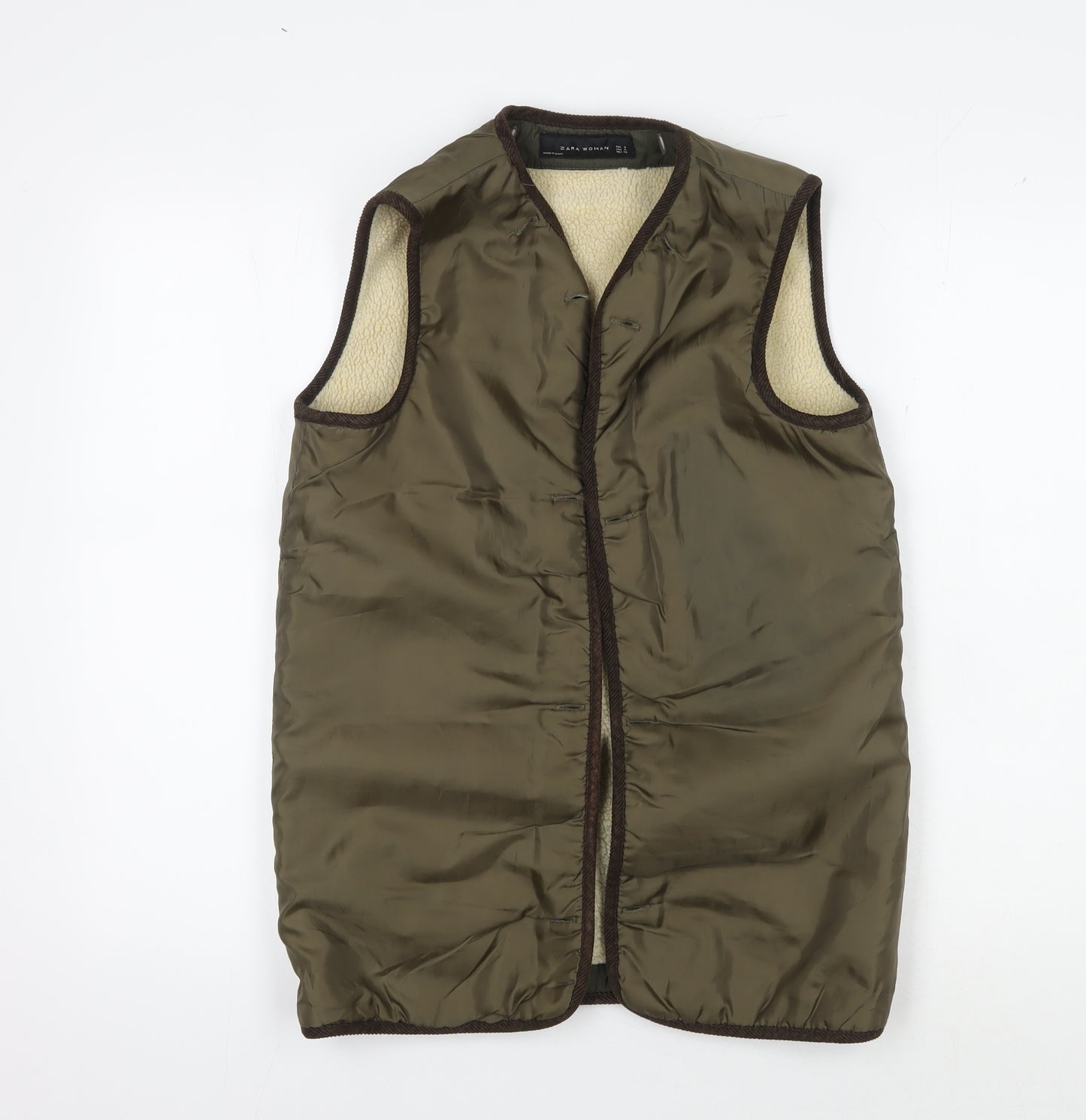 Zara Woman Green Waistcoat, S for Women - Autumn Style