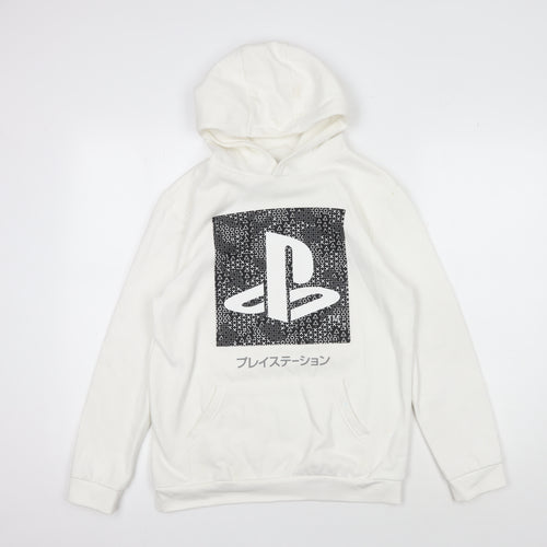 PlayStation White Unisex Kids Hoodie 12 Years