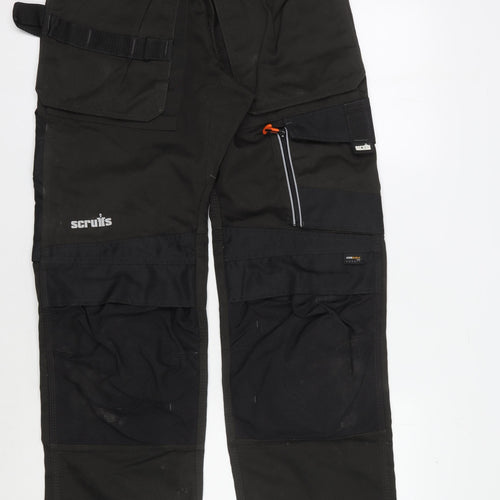 Scruffs Hardwear Men's Black Cargo Trousers, Size 32, Workwear