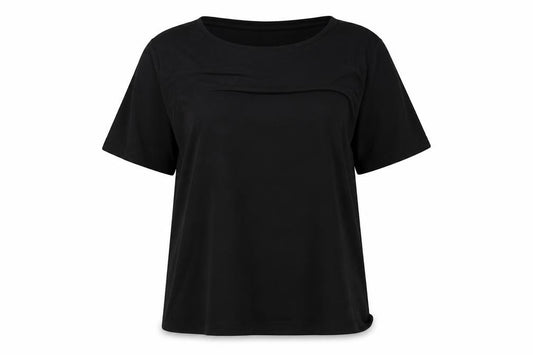 Front view of Damart Women's Black 28 Basic T-Shirt