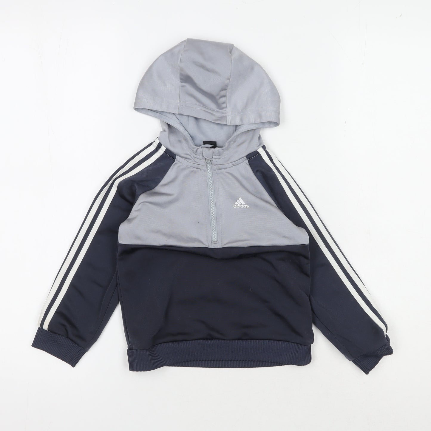 Adidas Boys Grey Pullover Hoodie 2-3 Years