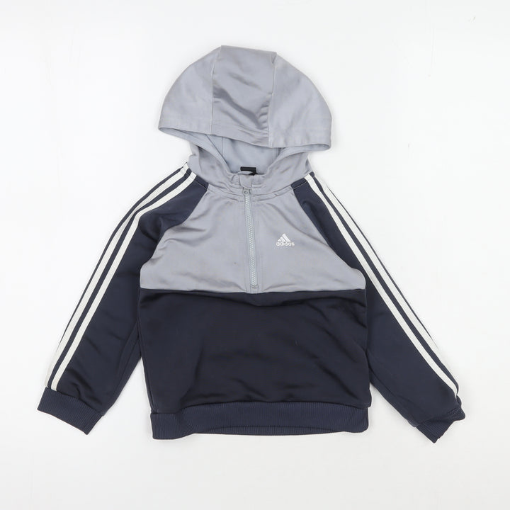 Adidas Boys Grey Pullover Hoodie 2-3 Years