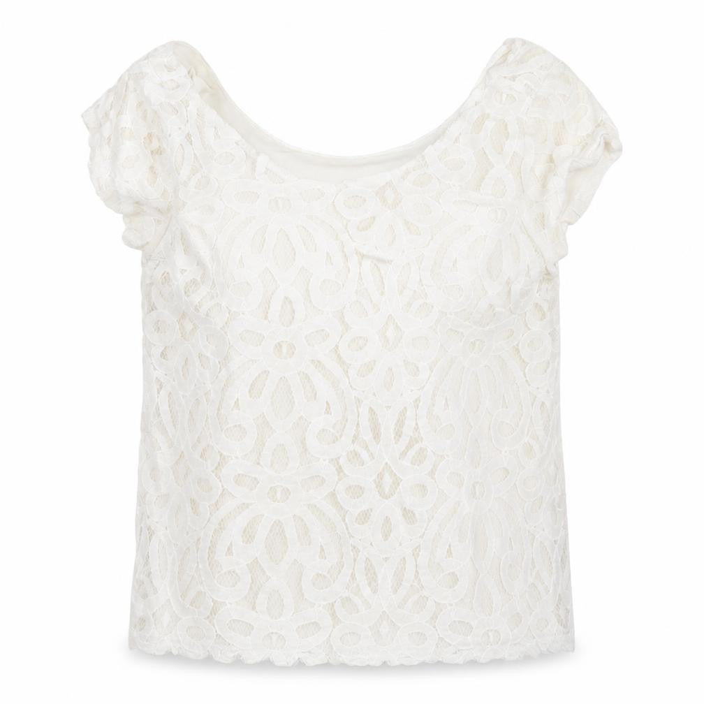 Banana Republic Ivory Lace Blouse, Women's XS