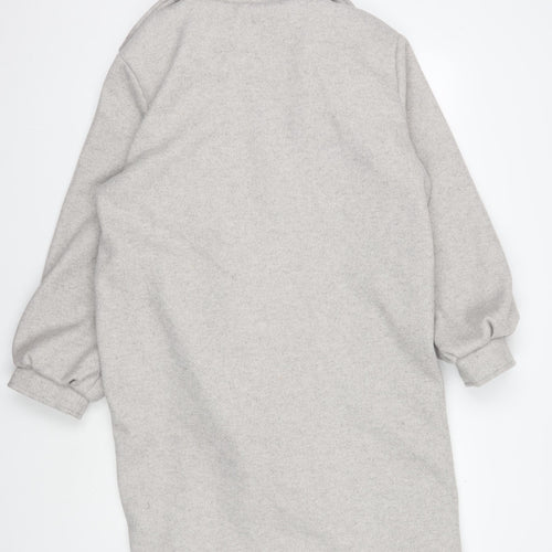 Boohoo Women's Grey Overcoat UK 14, Casual, Autumn/Winter