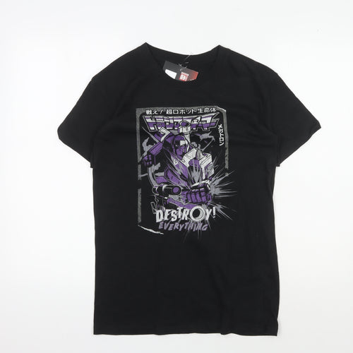 Pyramid Transformers Black Anime Graphic Tee - Men's S