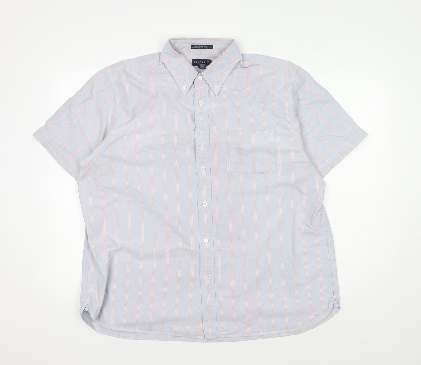 Lands' End Men's XL Multicoloured Striped Shirt