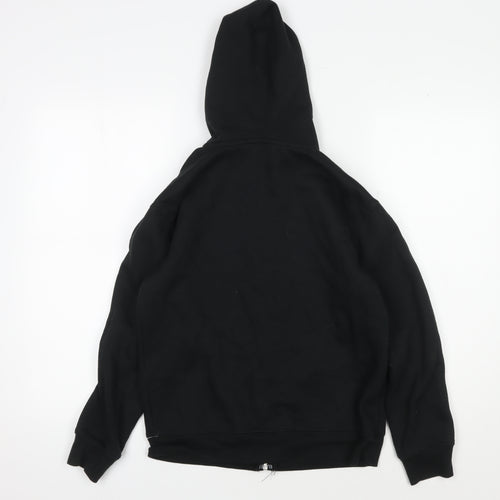 No Fear Boys Black Full Zip Hoodie with Graphic Print - 13 Years