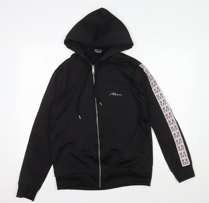boohooMAN Men's Black Full Zip Hoodie - M