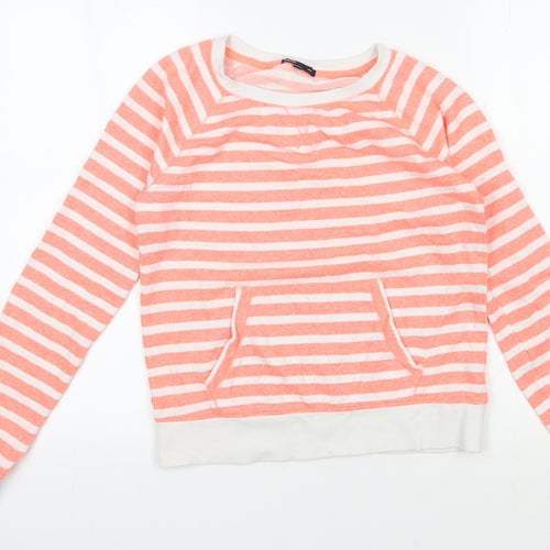 GapKids Girls Striped Pink Sweatshirt 14-16 Years Pullover