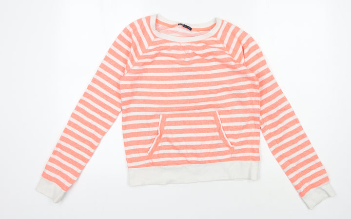 GapKids Girls Striped Pink Sweatshirt 14-16 Years Pullover