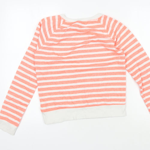 GapKids Girls Striped Pink Sweatshirt 14-16 Years Pullover
