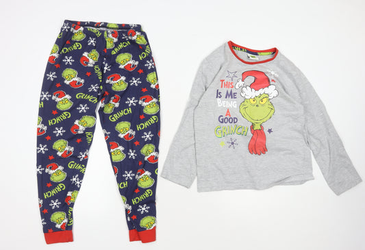 Dr Seuss Boys Multicoloured The Grinch Pyjama Set 11-12 Years