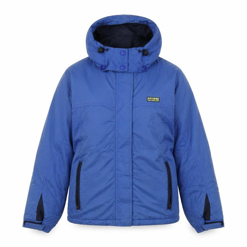 Maine New England Women's Blue Hooded Puffer Jacket Size 10
