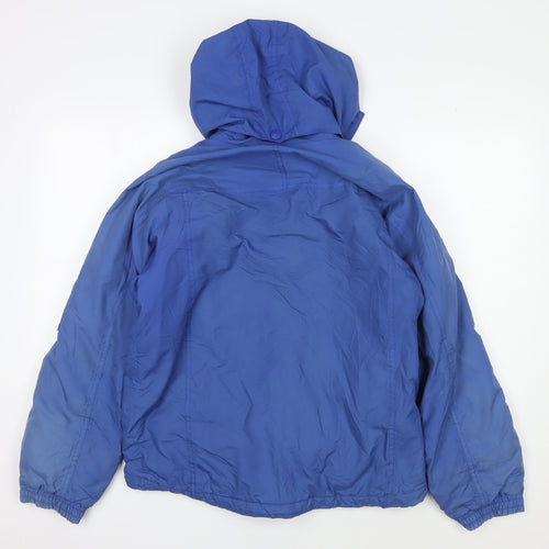 Maine New England Women's Blue Hooded Puffer Jacket Size 10