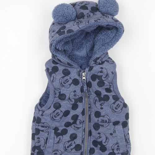 George Disney Baby Blue Mickey Mouse Puffer Vest 12-18 Months