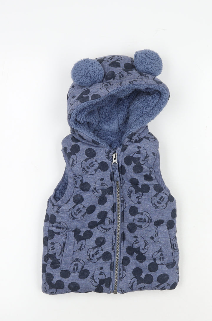 George Disney Baby Blue Mickey Mouse Puffer Vest 12-18 Months