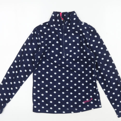 Gelert Girls Blue Polka Dot Fleece Jacket 9-10 Years