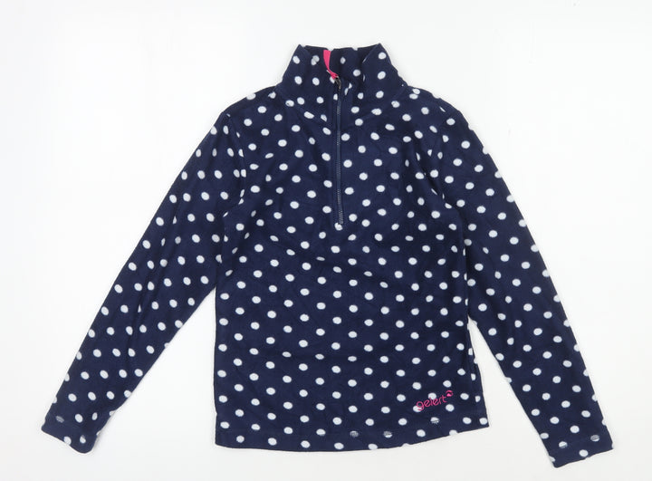 Gelert Girls Blue Polka Dot Fleece Jacket 9-10 Years