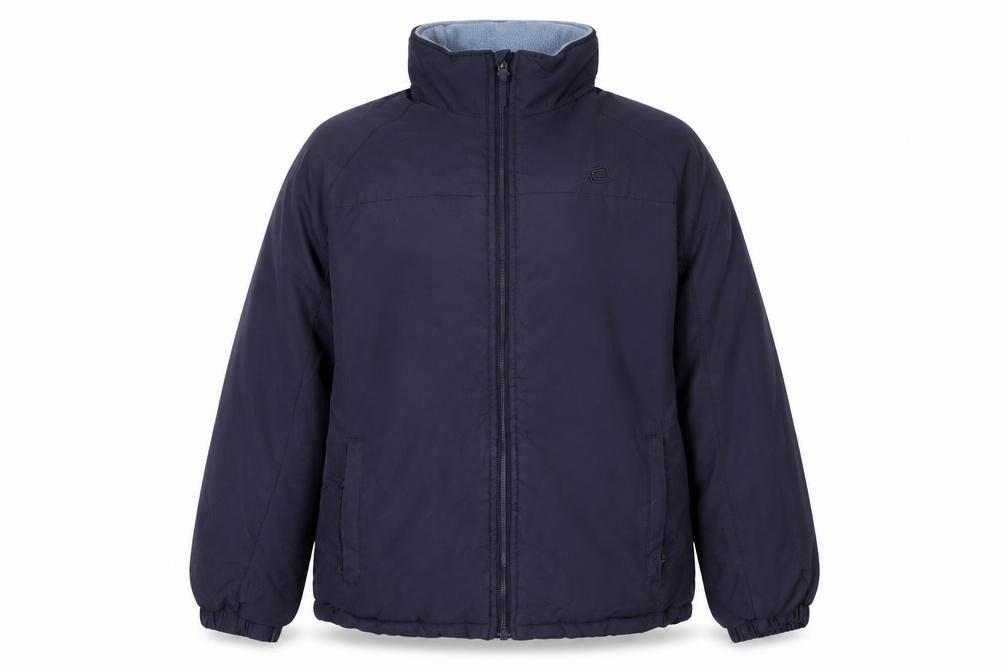 Front view of Mountain Essentials Women's Blue Windbreaker Jacket, size 12