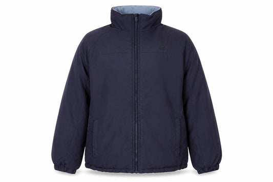 Front view of Mountain Essentials Women's Blue Windbreaker Jacket, size 12